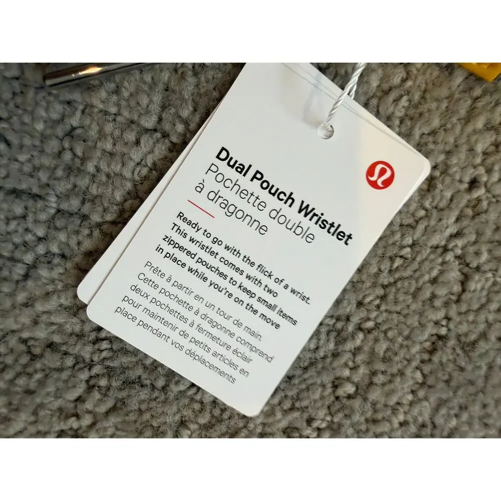 Lululemon wristlet yellow pouch